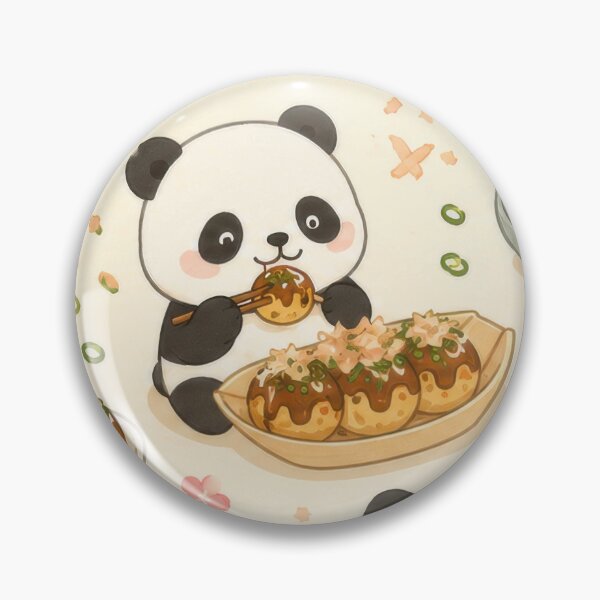 Item preview, Panda Takoyaki Pattern | Cute Kawaii Japanese Food Design designed and sold by Soft Berry Studio.