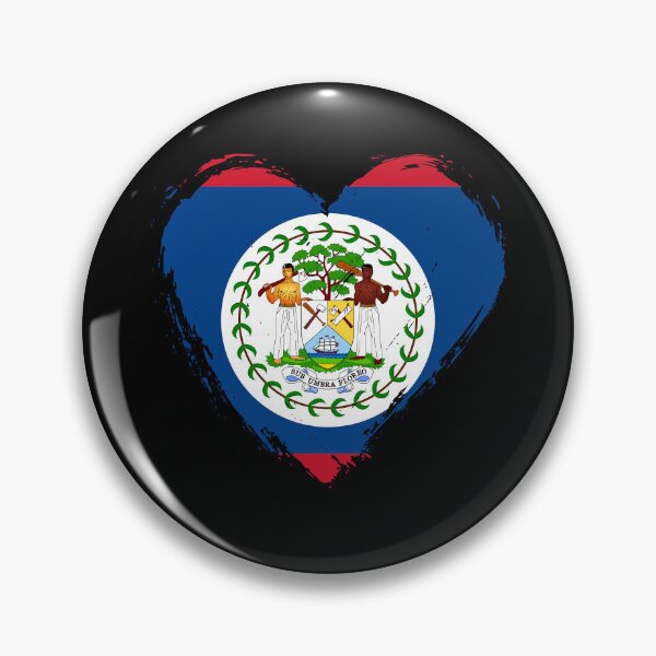 Item preview, Distressed Belize Flag Heart BZ designed and sold by shitpostee.