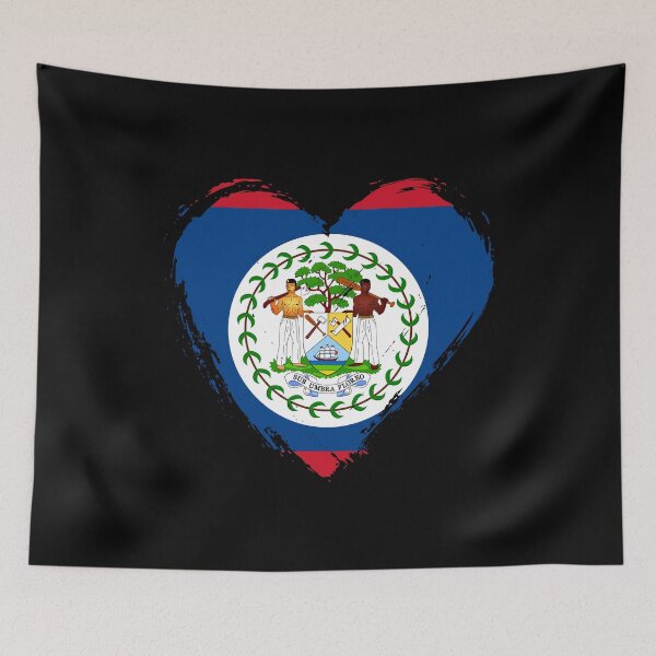 Item preview, Distressed Belize Flag Heart BZ designed and sold by shitpostee.