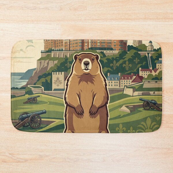 Item preview, Vintage Quebec Groundhog Travel Art designed and sold by ZUMERI.