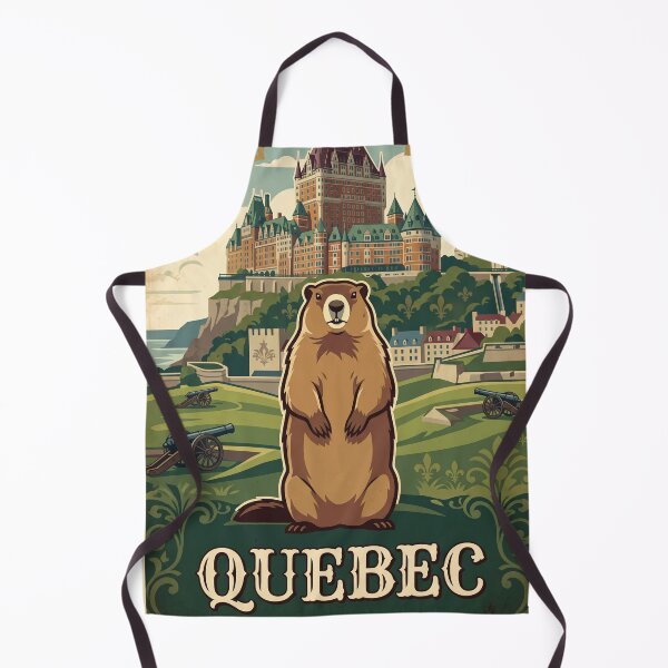 Item preview, Vintage Quebec Groundhog Travel Art designed and sold by ZUMERI.