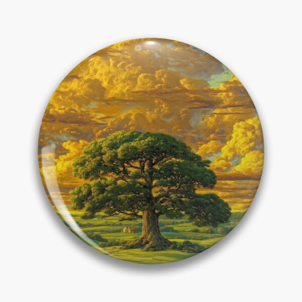 Item preview, Fantasy Landscape Golden Sky Glow Artwork designed and sold by NivyasArtistry.