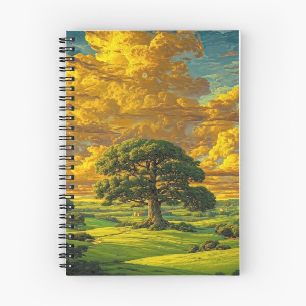 Item preview, Fantasy Landscape Golden Sky Glow Artwork  designed and sold by NivyasArtistry.