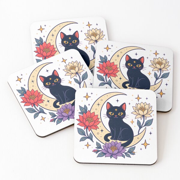 Item preview, Celestial Moon Cat and Mystical Lotus Flowers designed and sold by The boys.