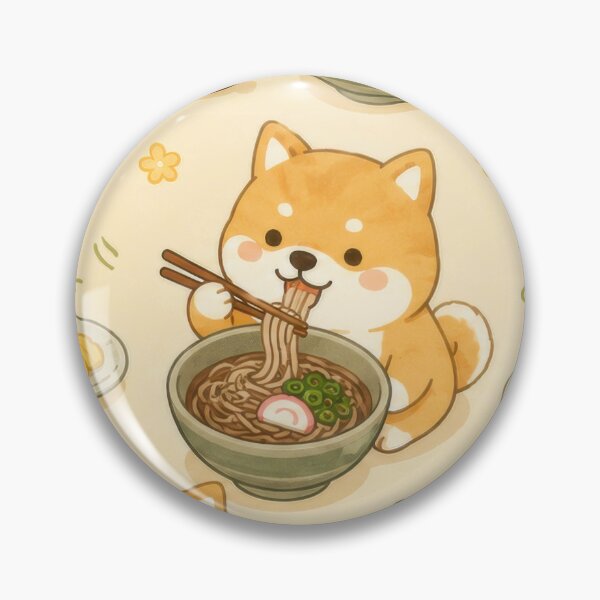 Item preview, Shiba Inu Soba Noodles Pattern | Cute Kawaii Japanese Food designed and sold by Soft Berry Studio.
