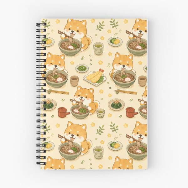 Item preview, Shiba Inu Soba Noodles Pattern | Cute Kawaii Japanese Food designed and sold by Soft Berry Studio.