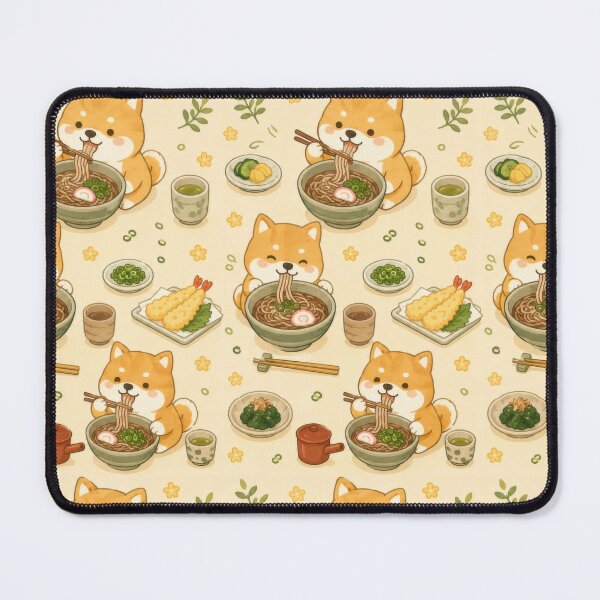 Item preview, Shiba Inu Soba Noodles Pattern | Cute Kawaii Japanese Food designed and sold by Soft Berry Studio.