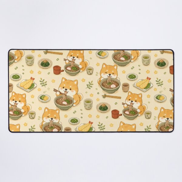 Item preview, Shiba Inu Soba Noodles Pattern | Cute Kawaii Japanese Food designed and sold by Soft Berry Studio.