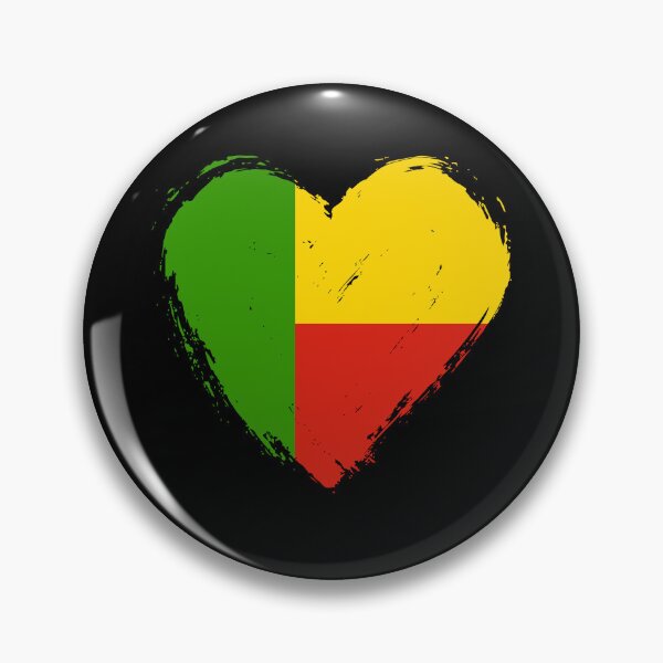 Item preview, Distressed Benin Flag Heart BJ designed and sold by shitpostee.