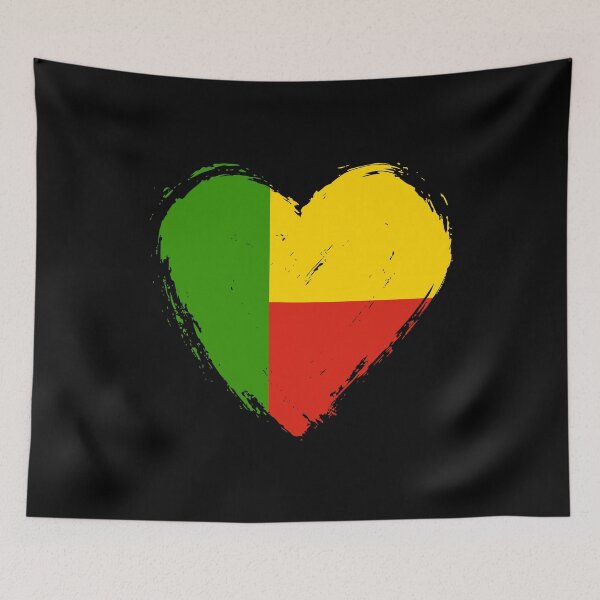 Item preview, Distressed Benin Flag Heart BJ designed and sold by shitpostee.