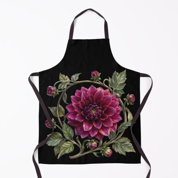Artikelvorschau, Burgundy Dahlia Flower Botanical Design entworfen und verkauft von ManJiangHong.