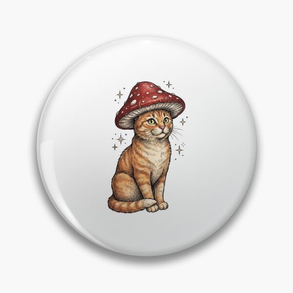 Item preview, Vintage Cat with Red Mushroom designed and sold by SOUFIANE1991.