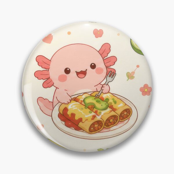 Item preview, Axolotl Enchilada Pattern | Cute Kawaii Foodie Design designed and sold by Soft Berry Studio.
