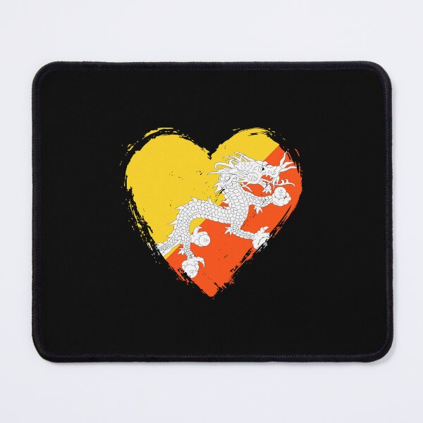 Item preview, Distressed Bhutan Flag Heart BT designed and sold by shitpostee.