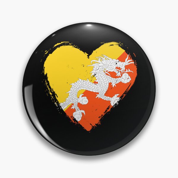 Item preview, Distressed Bhutan Flag Heart BT designed and sold by shitpostee.