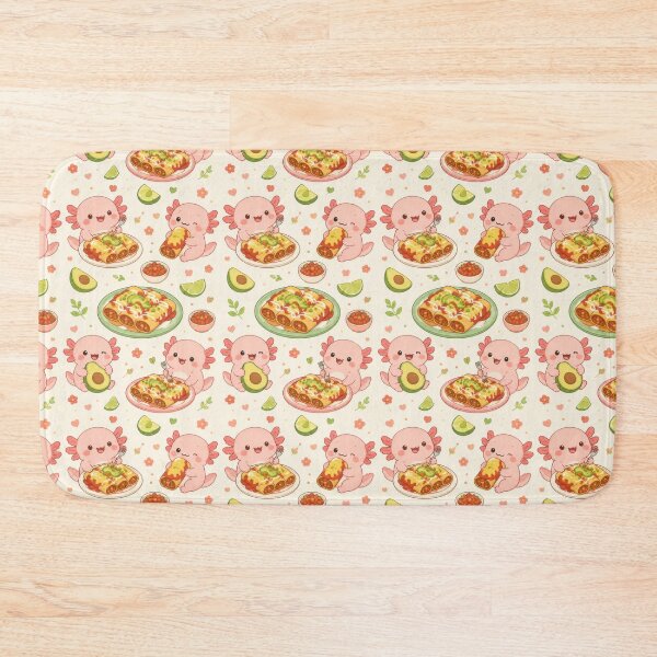 Item preview, Axolotl Enchilada Pattern | Cute Kawaii Foodie Design designed and sold by Soft Berry Studio.