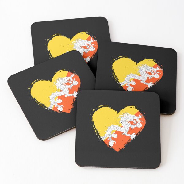 Item preview, Distressed Bhutan Flag Heart BT designed and sold by shitpostee.