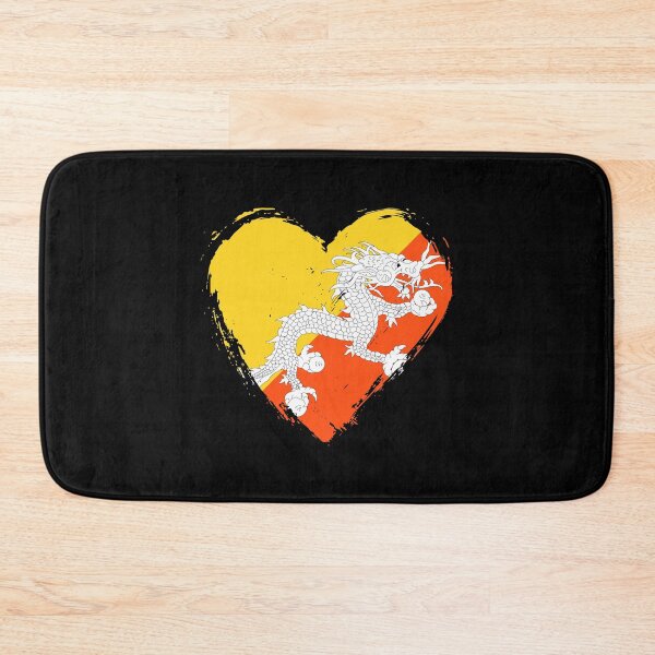 Item preview, Distressed Bhutan Flag Heart BT designed and sold by shitpostee.