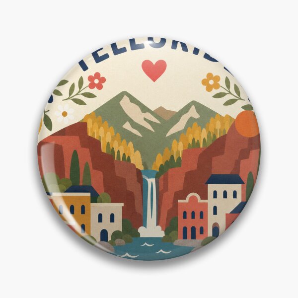 Item preview, Telluride USA Travel Souvenir Modern Folk Art designed and sold by VisualArtsOasis.
