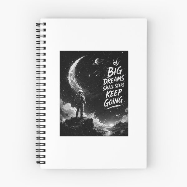 Item preview, Big Dreams Small Steps Keep Going - Astronaut Space Art designed and sold by Ak-art-shop.