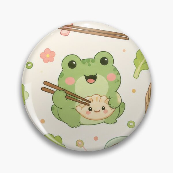 Item preview, Frog Gyoza Pattern | Cute Kawaii Japanese Food Design designed and sold by Soft Berry Studio.