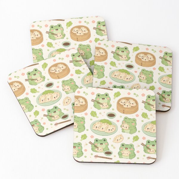 Item preview, Frog Gyoza Pattern | Cute Kawaii Japanese Food Design designed and sold by Soft Berry Studio.