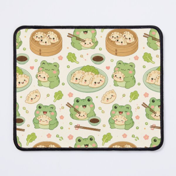 Item preview, Frog Gyoza Pattern | Cute Kawaii Japanese Food Design designed and sold by Soft Berry Studio.