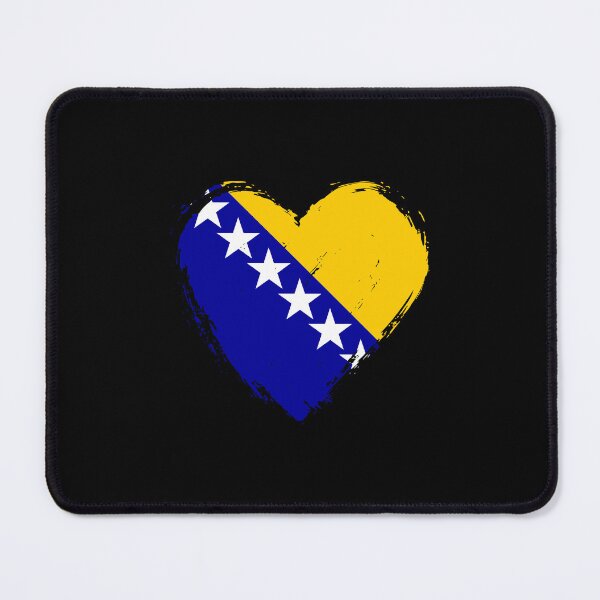 Item preview, Distressed Bosnia And Herzegovina Flag Heart BA designed and sold by shitpostee.