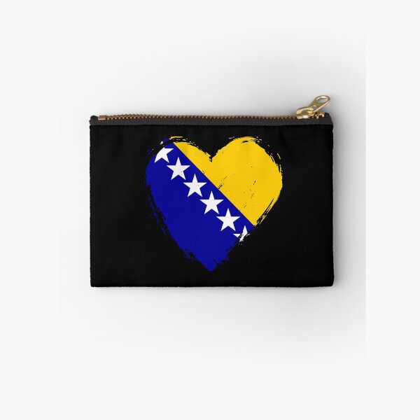 Item preview, Distressed Bosnia And Herzegovina Flag Heart BA designed and sold by shitpostee.