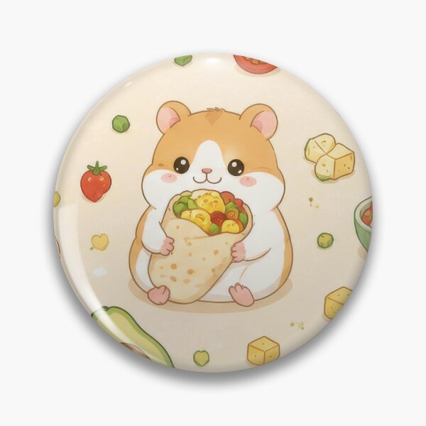 Item preview, Hamster Breakfast Burrito Pattern | Cute Kawaii Foodie Design designed and sold by Soft Berry Studio.
