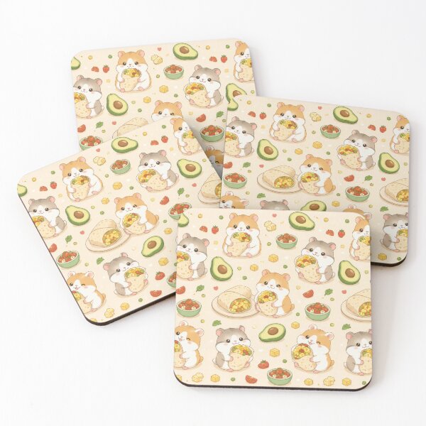Item preview, Hamster Breakfast Burrito Pattern | Cute Kawaii Foodie Design designed and sold by Soft Berry Studio.