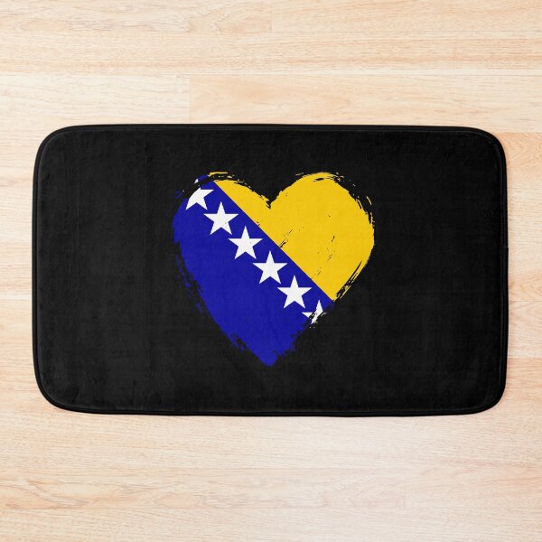 Item preview, Distressed Bosnia And Herzegovina Flag Heart BA designed and sold by shitpostee.
