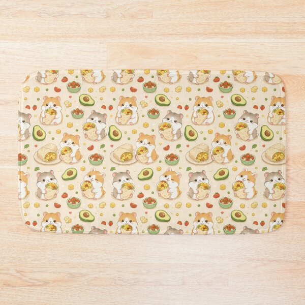 Item preview, Hamster Breakfast Burrito Pattern | Cute Kawaii Foodie Design designed and sold by Soft Berry Studio.