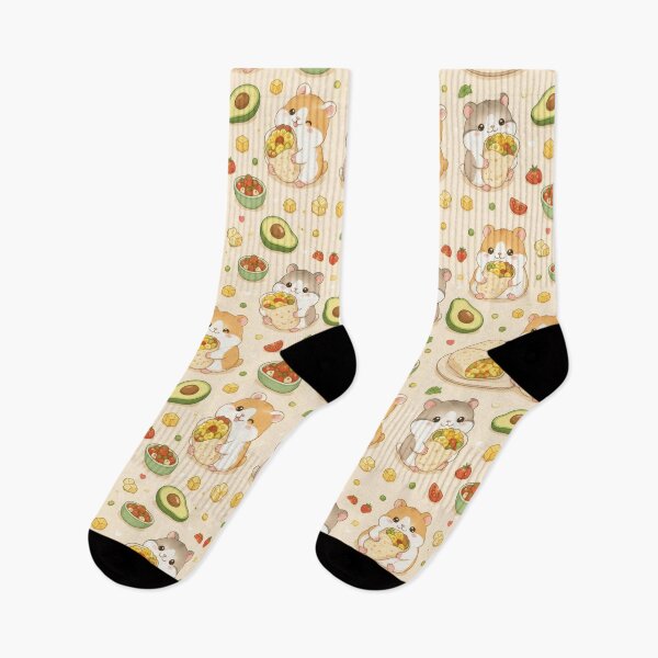 Item preview, Hamster Breakfast Burrito Pattern | Cute Kawaii Foodie Design designed and sold by Soft Berry Studio.