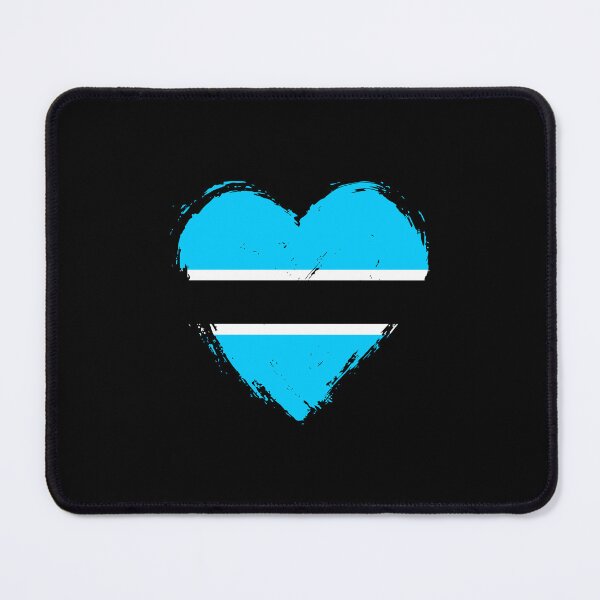 Item preview, Distressed Botswana Flag Heart BW designed and sold by shitpostee.