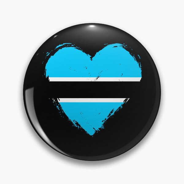 Item preview, Distressed Botswana Flag Heart BW designed and sold by shitpostee.