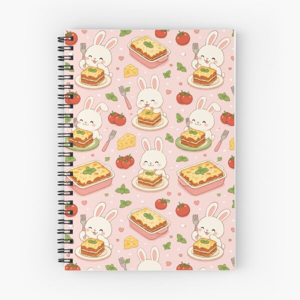 Item preview, Bunny Lasagna Pattern | Cute Kawaii Foodie Design designed and sold by Soft Berry Studio.