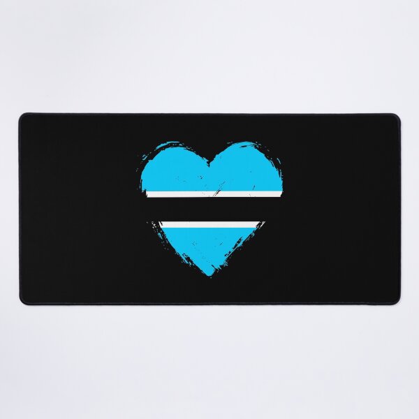 Item preview, Distressed Botswana Flag Heart BW designed and sold by shitpostee.