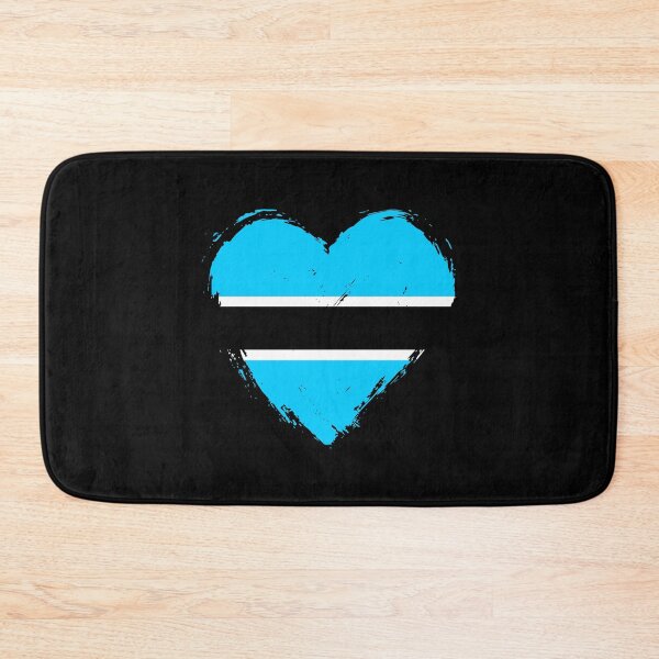 Item preview, Distressed Botswana Flag Heart BW designed and sold by shitpostee.