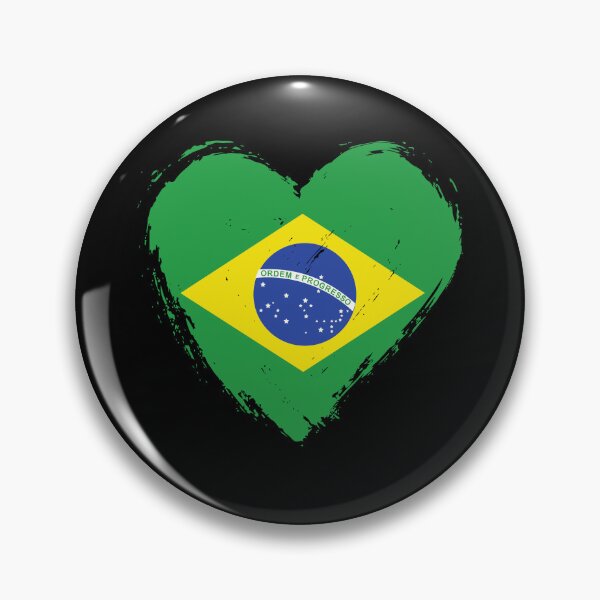 Item preview, Distressed Brazil Flag Heart BR designed and sold by shitpostee.