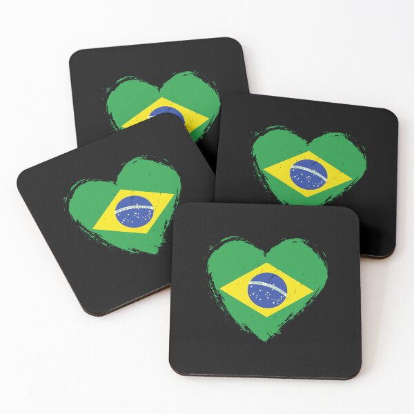 Item preview, Distressed Brazil Flag Heart BR designed and sold by shitpostee.
