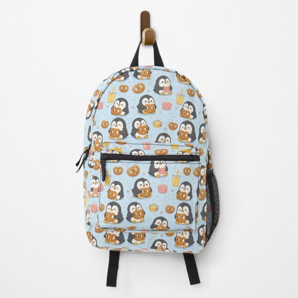 Item preview, Penguin Pretzel Pattern | Cute Kawaii Snack Food Design designed and sold by Soft Berry Studio.