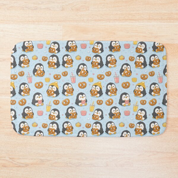 Item preview, Penguin Pretzel Pattern | Cute Kawaii Snack Food Design designed and sold by Soft Berry Studio.