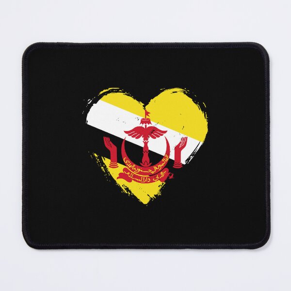 Item preview, Distressed Brunei Flag Heart BN designed and sold by shitpostee.