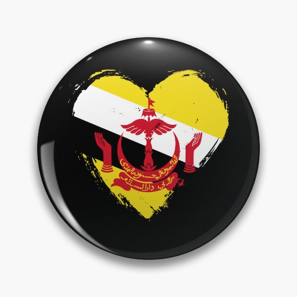 Item preview, Distressed Brunei Flag Heart BN designed and sold by shitpostee.