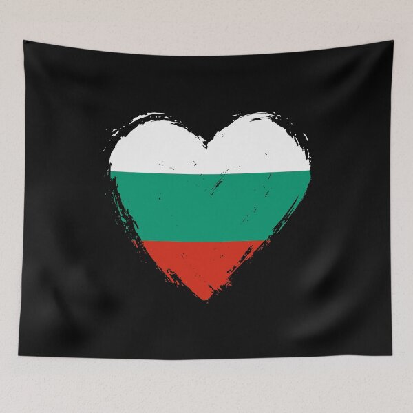Item preview, Distressed Bulgaria Flag Heart BG designed and sold by shitpostee.