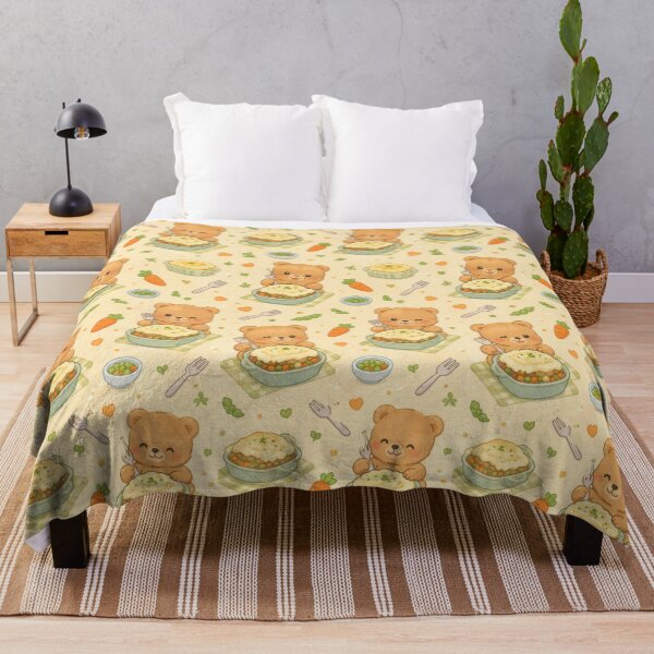 Item preview, Teddy Bear Shepherds Pie Pattern | Cute Kawaii Comfort Food designed and sold by Soft Berry Studio.