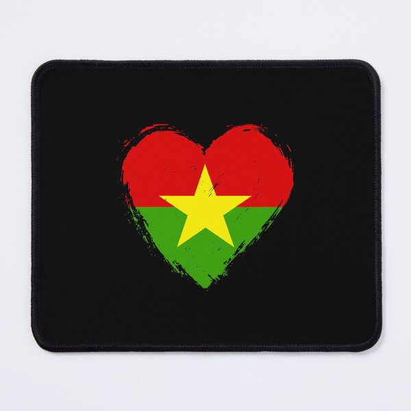 Item preview, Distressed Burkina Faso Flag Heart BF designed and sold by shitpostee.