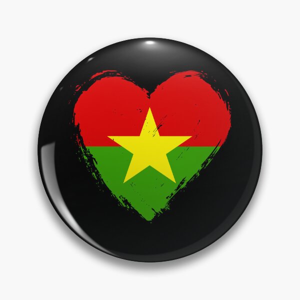 Item preview, Distressed Burkina Faso Flag Heart BF designed and sold by shitpostee.