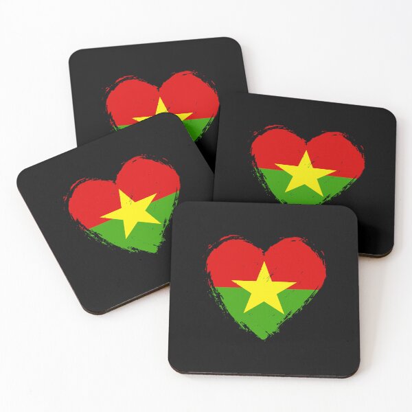 Item preview, Distressed Burkina Faso Flag Heart BF designed and sold by shitpostee.